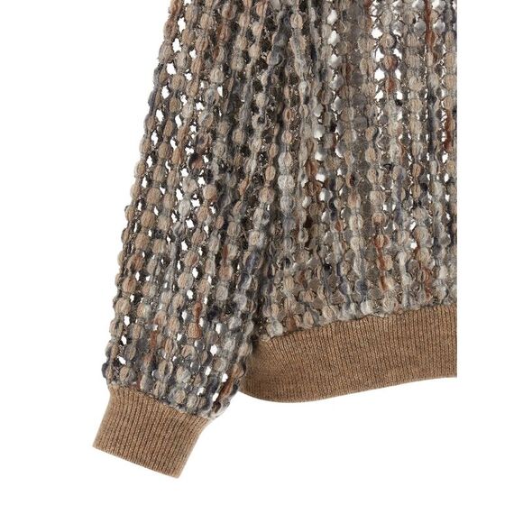 Brunello Cucinelli Women 'Balloon Net Embroidery' Cardigan - Picture 4 of 4